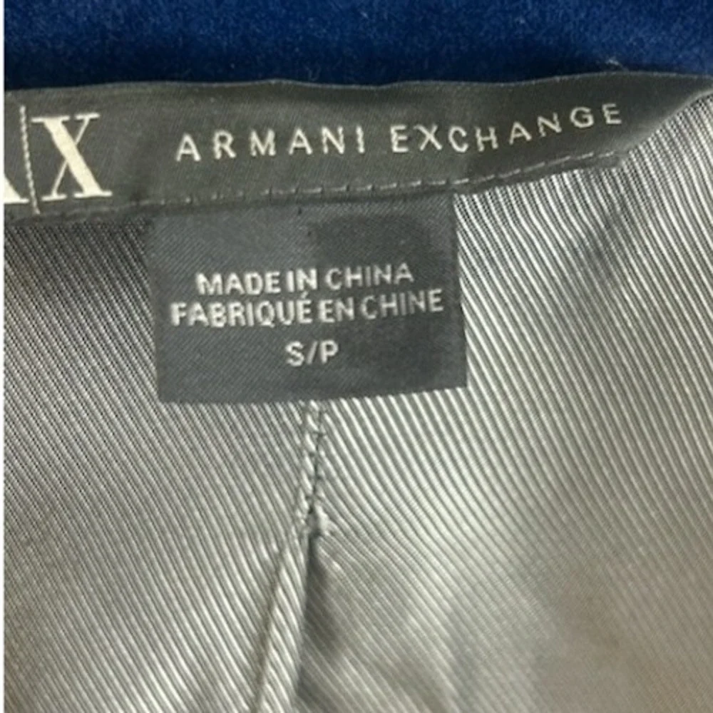 Armani Exchange Blazer Men's Size Small Royal Blue Velvet Sport‎ Coat Jacket